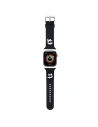 Karl Lagerfeld KLAWLSLKCNK Apple Watch 4/5/6/7/SE/8/9/Ultra 44/45/49mm Armband 3D Gummi Karl&Choupette Köpfe schwarz/black
