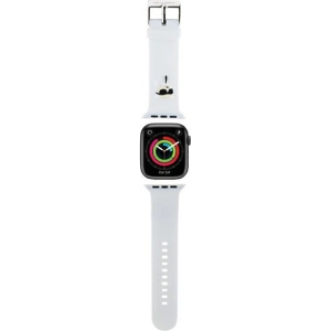 Kup Pásek Karl Lagerfeld KLAWLSLKNH Apple Watch 4/5/6/7/SE/8/9/Ultra 44/45/49mm pásek 3D guma Karl Head bílý/white - KLD1769 - {ean13} - Sklep Home Screen