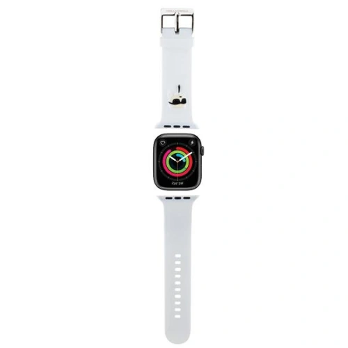 Kup Pásek Karl Lagerfeld KLAWLSLKNH Apple Watch 4/5/6/7/SE/8/9/Ultra 44/45/49mm pásek 3D guma Karl Head bílý/white - KLD1769 - {ean13} - Sklep Home Screen