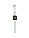Pásek Karl Lagerfeld KLAWLSLKNH Apple Watch 4/5/6/7/SE/8/9/Ultra 44/45/49mm pásek 3D guma Karl Head bílý/white