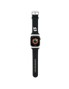 Pasek Karl Lagerfeld KLAWLSLKNK Apple Watch 4/5/6/7/SE/8/9/Ultra 44/45/49mm popruh 3D guma Karl Head černý/black