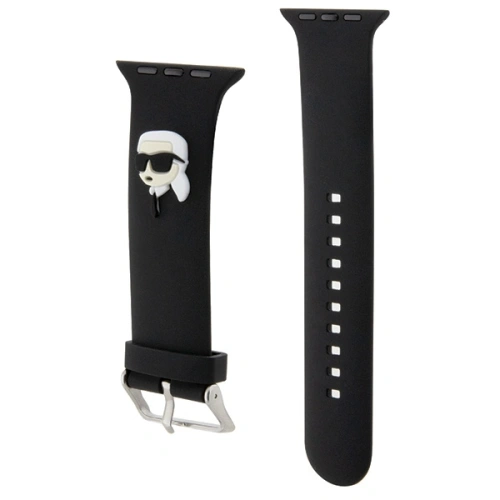 Kup Pasek Karl Lagerfeld KLAWLSLKNK Apple Watch 4/5/6/7/SE/8/9/Ultra 44/45/49mm popruh 3D guma Karl Head černý/black - KLD1770 - {ean13} - Sklep Home Screen