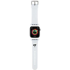 Kup Karl Lagerfeld KLAWMSLCNH Apple Watch 4/5/6/7/SE/8/9/10 40/41/42mm Armband 3D Gummi Choupette Köpfe weiß/white - KLD1771 - {ean13} - Sklep Home Screen