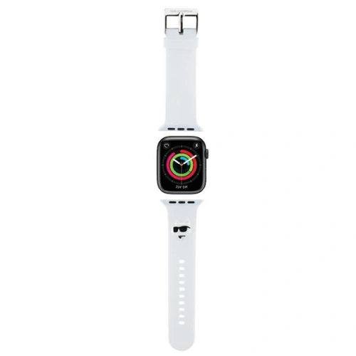 Kup Pásek Karl Lagerfeld KLAWMSLCNH Apple Watch 4/5/6/7/SE/8/9/10 40/41/42mm pásek 3D gumový Choupette Heads bílý/white - KLD1771 - {ean13} - Sklep Home Screen