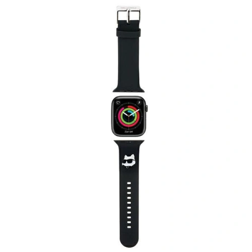 Kup Pasek Karl Lagerfeld KLAWMSLCNK Apple Watch 4/5/6/7/SE/8/9/10 40/41/42mm heveder 3D gumi Choupette fejek fekete/black - KLD1772 - {ean13} - Sklep Home Screen