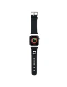 Pásek Karl Lagerfeld KLAWMSLCNK Apple Watch 4/5/6/7/SE/8/9/10 40/41/42mm pásek 3D gumový Choupette Heads černý/black