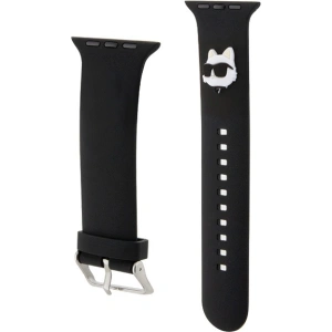 Kup Pasek Karl Lagerfeld KLAWMSLCNK Apple Watch 4/5/6/7/SE/8/9/10 40/41/42mm strap 3D Rubber Choupette Heads czarny/black - KLD1772 - {ean13} - Sklep Home Screen