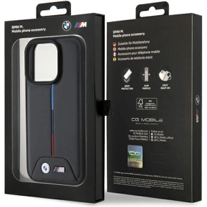 Etui BMW BMHCP15L22PVTK Apple iPhone 15 Pro hardcase Quilted Tricolor czarny/black