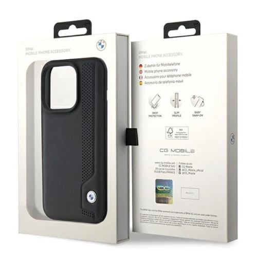 Kup Case BMW BMHCP15L22RBDK Apple iPhone 15 Pro Hardcase Leder Blaue Punkte schwarz/black - BMW539 - {ean13} - Sklep Home Screen