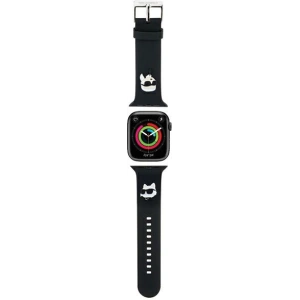 Kup Karl Lagerfeld KLAWMSLKCNK Apple Watch 4/5/6/7/SE/8/9/10 40/41/42mm Armband 3D Gummi Karl&Choupette Köpfe czarny/black - KLD1773 - {ean13} - Sklep Home Screen