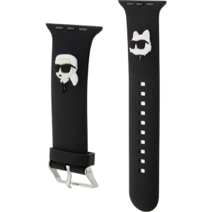 Kup Karl Lagerfeld KLAWMSLKCNK Apple Watch 4/5/6/7/SE/8/9/10 40/41/42mm Armband 3D Gummi Karl&Choupette Köpfe czarny/black - KLD1773 - {ean13} - Sklep Home Screen