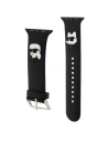 Kup Pasek Karl Lagerfeld KLAWMSLKCNK Apple Watch 4/5/6/7/SE/8/9/10 40/41/42mm szíj 3D Gumi Karl&Choupette Fejek fekete/black - KLD1773 - {ean13} - Sklep Home Screen