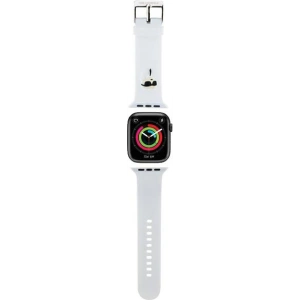 Kup Karl Lagerfeld KLAWMSLKNH Apple Watch 4/5/6/7/SE/8/9/10 40/41/42mm strap 3D Rubber Karl Head weiß/white - KLD1774 - {ean13} - Sklep Home Screen