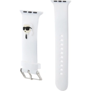 Kup Karl Lagerfeld KLAWMSLKNH Apple Watch 4/5/6/7/SE/8/9/10 40/41/42mm strap 3D Rubber Karl Head weiß/white - KLD1774 - {ean13} - Sklep Home Screen