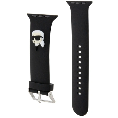 Kup Karl Lagerfeld KLAWMSLKNK Apple Watch 4/5/6/7/SE/8/9/10 40/41/42mm Gurt 3D Gummi Karl Kopf schwarz/black - KLD1775 - {ean13} - Sklep Home Screen