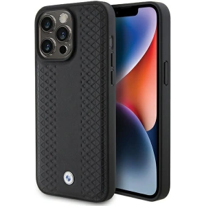 Etui BMW BMHCP15L22RFGK Apple iPhone 15 Pro Leather Diamond Pattern czarny/black
