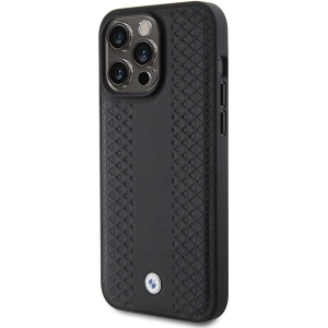 Etui BMW BMHCP15L22RFGK Apple iPhone 15 Pro Leather Diamond Pattern czarny/black