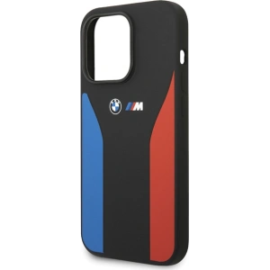 Etui BMW BMHCP15L22SCSK Apple iPhone 15 Pro Silicone Blue&Red Stripes M Collection czarny/black