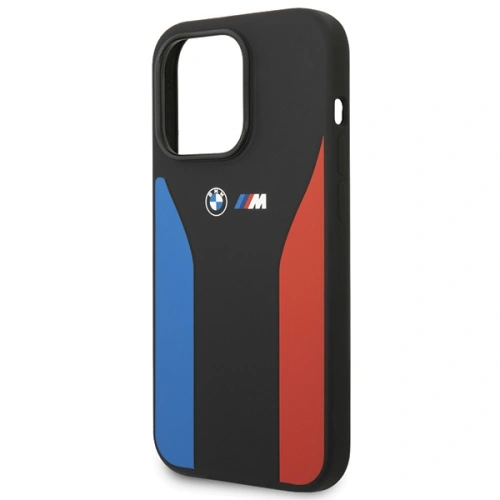 Kup Etui BMW BMHCP15L22SCSK Apple iPhone 15 Pro Silicone Blue&Red Stripes M Collection czarny/black - BMW545 - {ean13} - Sklep Home Screen