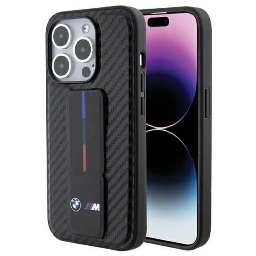 Kup BMW Apple Carcasă BMHCP15LGSPCCK iPhone 15 Pro hardcase Grip Stand Smooth & Carbon negru/negru - BMW547 - {ean13} - Sklep Home Screen