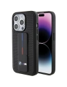 Etui BMW BMHCP15LGSPPRK Apple iPhone 15 Pro kemény tok Grip Stand Smooth & Perforated fekete/black