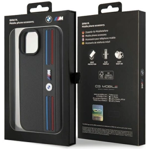 Etui BMW BMHCP15S22PPMK Apple iPhone 15 Tricolor M Collection czarny/black