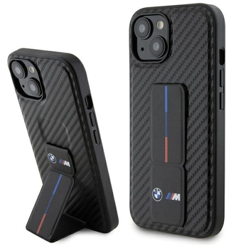 Kup Etui BMW BMHCP15SGSPCCK Apple iPhone 15 hardcase Grip Stand Smooth & Carbon černý/black - BMW551 - {ean13} - Sklep Home Screen