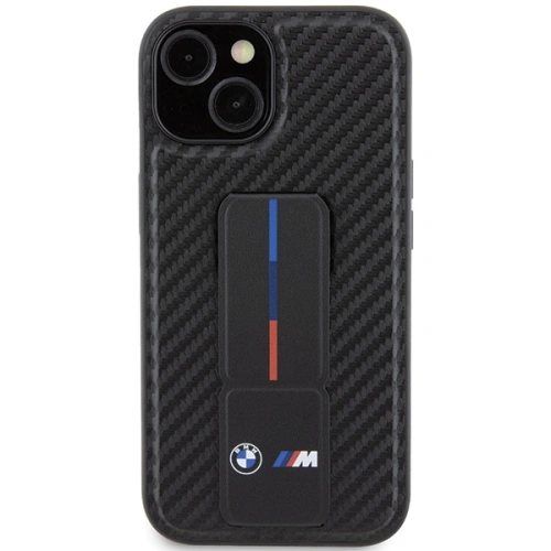 Kup Etui BMW BMHCP15SGSPCCK Apple iPhone 15 hardcase Grip Stand Smooth & Carbon černý/black - BMW551 - {ean13} - Sklep Home Screen