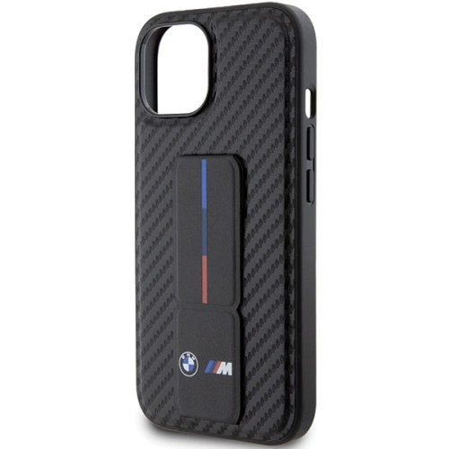 Kup Etui BMW BMHCP15SGSPCCK Apple iPhone 15 hardcase Grip Stand Smooth & Carbon černý/black - BMW551 - {ean13} - Sklep Home Screen