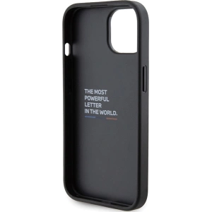 Etui BMW BMHCP15SGSPCCK Apple iPhone 15 hardcase Grip Stand Smooth & Carbon czarny/black