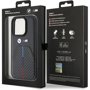 Buy BMW BMHCP15X22NSTB Apple iPhone 15 Pro Max Stamped Tricolor Stripe black - BMW552 - {ean13} - Home Screen Store Europe