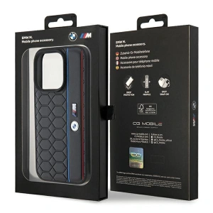 Buy BMW BMHCP15X22PGVK Apple iPhone 15 Pro Max hardcase M Edition Hexo Pattern black - BMW553 - {ean13} - Home Screen Store Europe