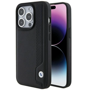 Kup Case BMW BMHCP15X22RBDK Apple iPhone 15 Pro Max Hardcase Leder Blaue Punkte schwarz/black - BMW557 - {ean13} - Sklep Home Screen