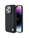 Case BMW BMHCP15X22RDPK Apple iPhone 15 Pro Max Hartschale Leder Texturiert & Streifen schwarz/black