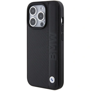 Kup Case BMW BMHCP15X22RDPK Apple iPhone 15 Pro Max Hartschale Leder Texturiert & Streifen schwarz/black - BMW558 - {ean13} - Sklep Home Screen