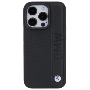 Kup Case BMW BMHCP15X22RDPK Apple iPhone 15 Pro Max Hartschale Leder Texturiert & Streifen schwarz/black - BMW558 - {ean13} - Sklep Home Screen