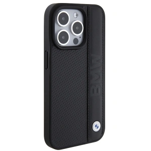 Kup Case BMW BMHCP15X22RDPK Apple iPhone 15 Pro Max Hartschale Leder Texturiert & Streifen schwarz/black - BMW558 - {ean13} - Sklep Home Screen