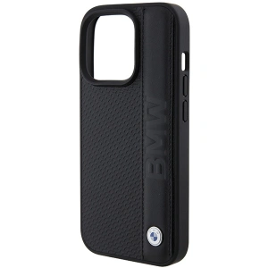Kup Case BMW BMHCP15X22RDPK Apple iPhone 15 Pro Max Hartschale Leder Texturiert & Streifen schwarz/black - BMW558 - {ean13} - Sklep Home Screen