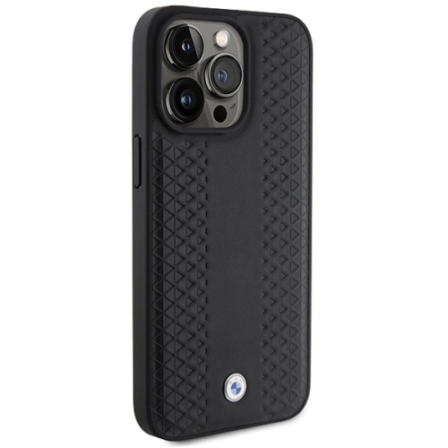 Kup Case BMW BMHCP15X22RFGK Apple iPhone 15 Pro Max Leder Diamantmuster schwarz/black - BMW559 - {ean13} - Sklep Home Screen