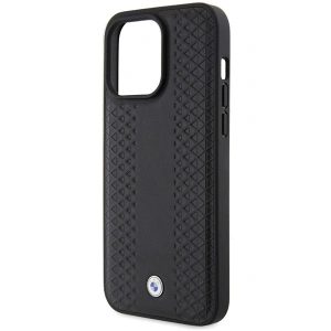 Kup Etui BMW BMHCP15X22RFGK Apple iPhone 15 Pro Max kožené s diamantovým vzorem černé/black - BMW559 - {ean13} - Sklep Home Screen