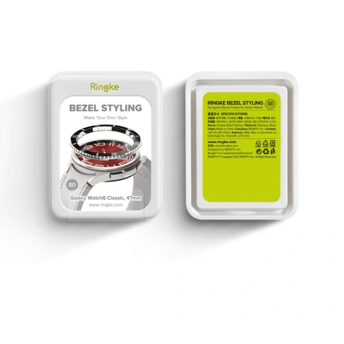 Kup Ringke Samsung Overlay Bezel Styling 47-80 Galaxy Watch 6 Classic 47mm Stainless Silver - RGK1906 - {ean13} - Sklep Home Screen