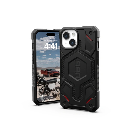 Kup Case UAG Urban Armor Gear Monarch Pro MagSafe Apple iPhone 15 (Kevlar Schwarz) - UAG1321 - {ean13} - Sklep Home Screen