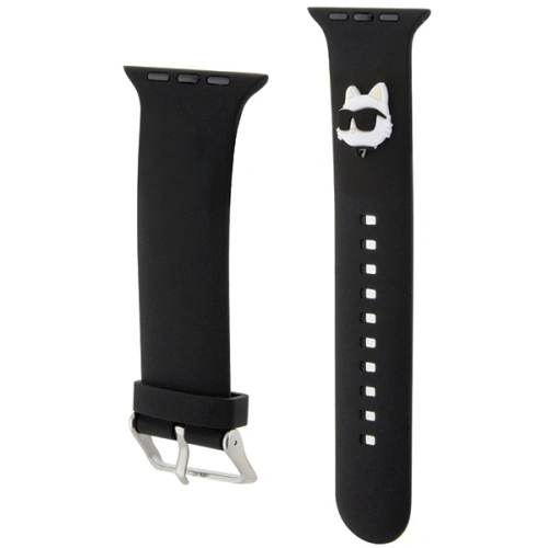 Kup Pasek Karl Lagerfeld KLAWLSLCNK Apple Watch 4/5/6/7/SE/8/9/Ultra 44/45/49mm pásek 3D gumový Choupette Head černý/black - KLD1779 - {ean13} - Sklep Home Screen