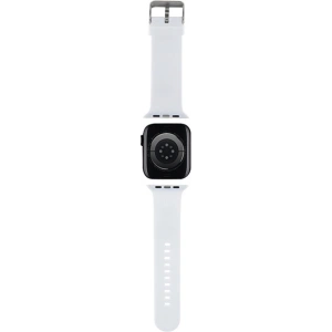 Kup Karl Lagerfeld KLAWLSLKCNH Apple Watch 4/5/6/7/SE/8/9/Ultra 44/45/49mm Gürtel 3D Gummi Karl&Choupette Köpfe weiß/white - KLD1780 - {ean13} - Sklep Home Screen