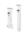 Kup Pásek Karl Lagerfeld KLAWLSLKCNH Apple Watch 4/5/6/7/SE/8/9/Ultra 44/45/49mm pásek 3D guma hlavy Karl&Choupette bílý/white - KLD1780 - {ean13} - Sklep Home Screen