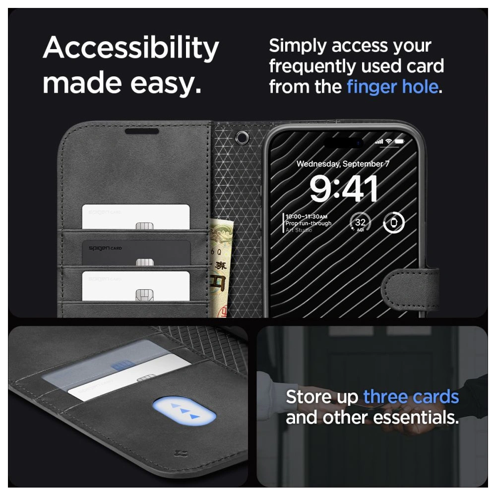 Etui Spigen Wallet S Pro Apple iPhone 15 Pro Black