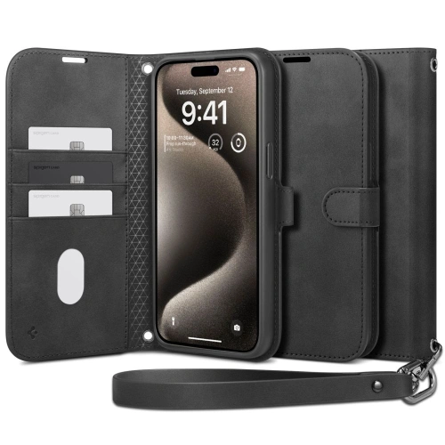 Kup Etui Spigen Wallet S Pro Apple iPhone 15 Pro Max Černé - SPN3194 - {ean13} - Sklep Home Screen