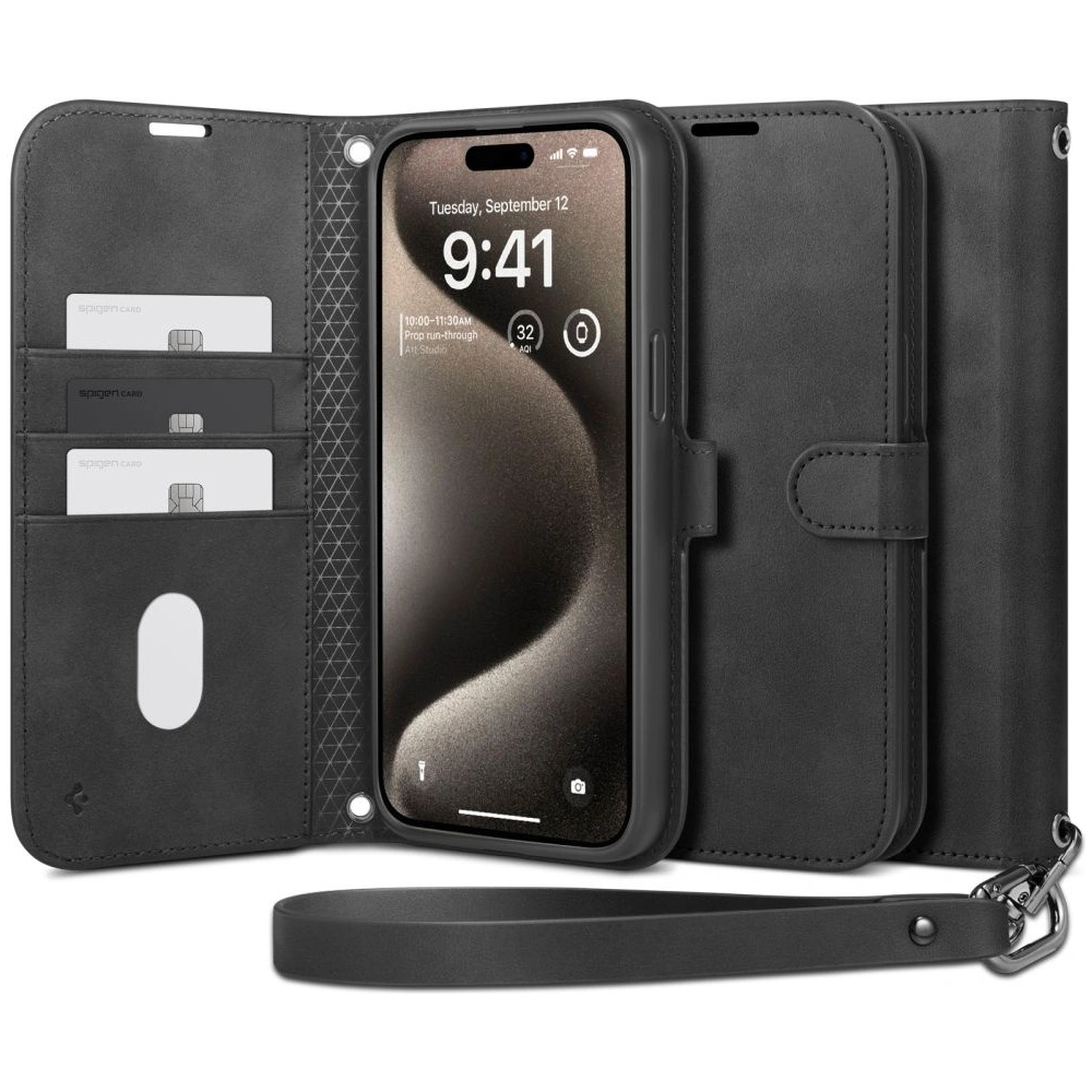 Etui Spigen Wallet S Pro Apple iPhone 15 Pro Max Black