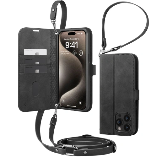 Kup Case Spigen Wallet S Pro Apple iPhone 15 Pro Max Schwarz - SPN3194 - {ean13} - Sklep Home Screen