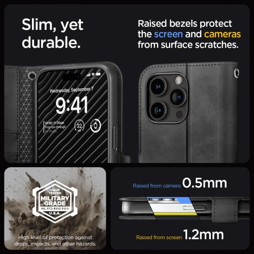 Kup Case Spigen Wallet S Pro Apple iPhone 15 Pro Max Schwarz - SPN3194 - {ean13} - Sklep Home Screen